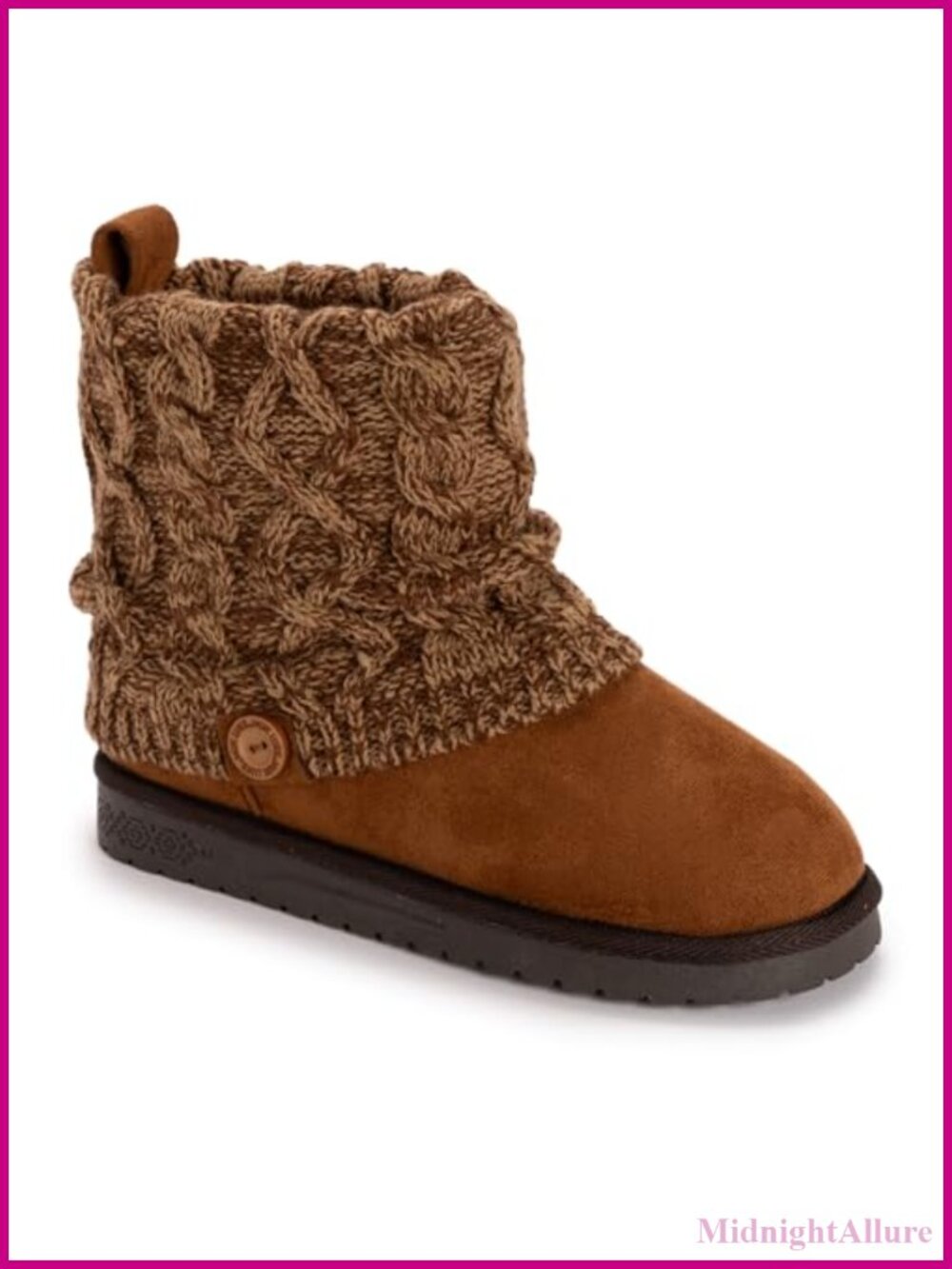 Faux Suede Ankle Bootie with Center Back Pull Loop